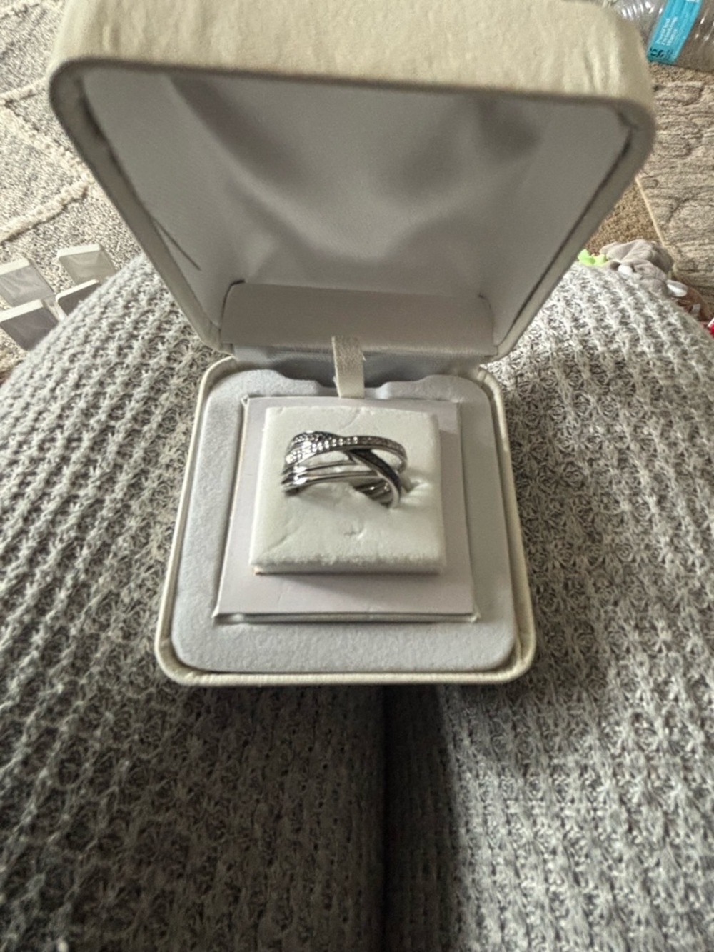 Kohl's Silver-Tone Multi-Band Ring with Sparkling Accents